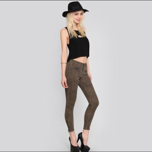 Gypsy Warrior Denim - Gypsy Warrior Leopard Moto Skinny Jeans ⚡️🔥